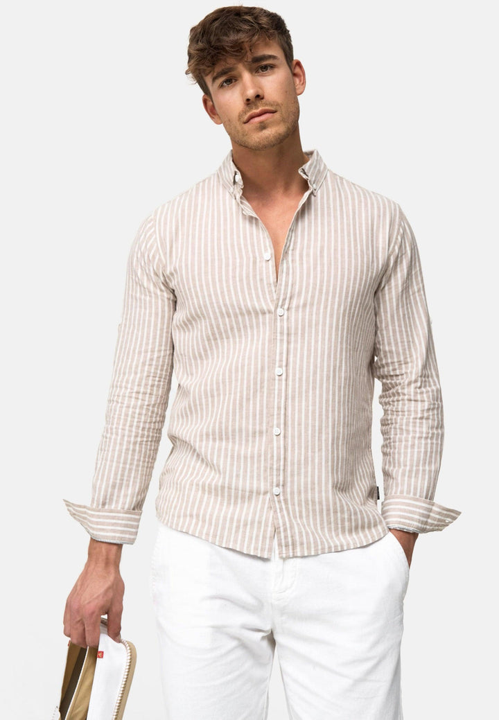 Indicode Herren Brayden Hemd gestreift mit Button-Down-Kragen - INDICODE