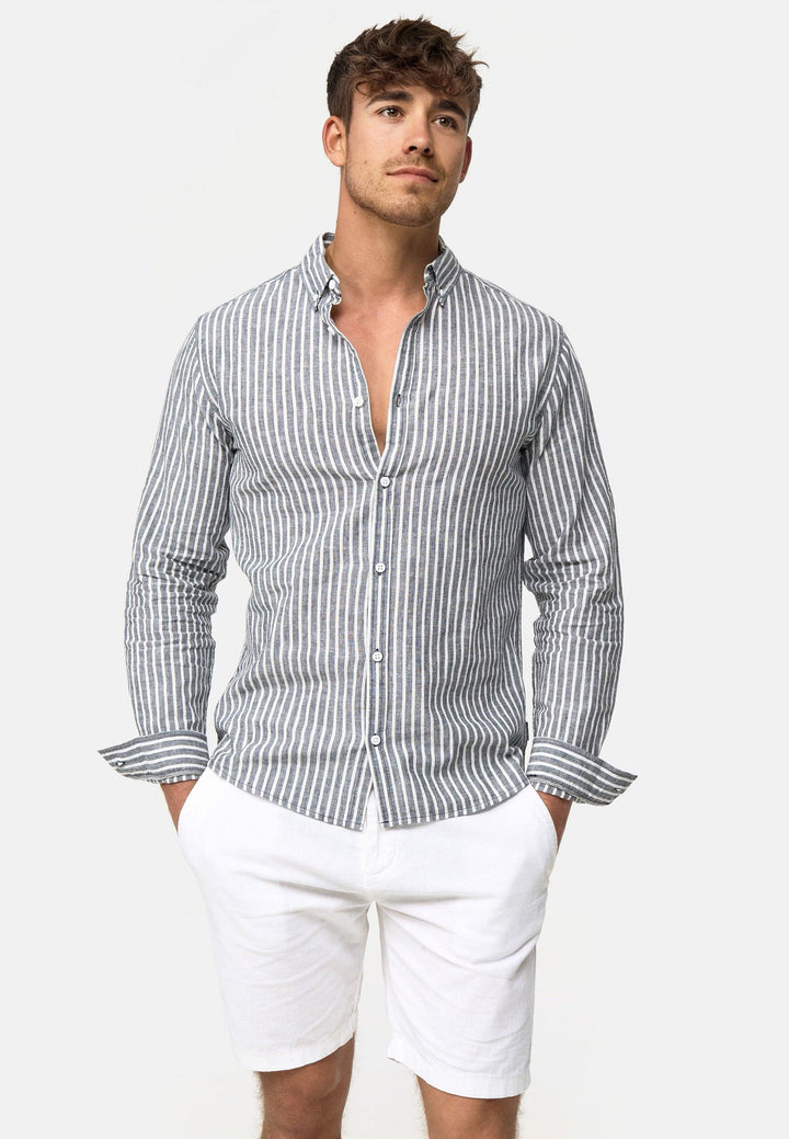 Indicode Herren Brayden Hemd gestreift mit Button-Down-Kragen - INDICODE