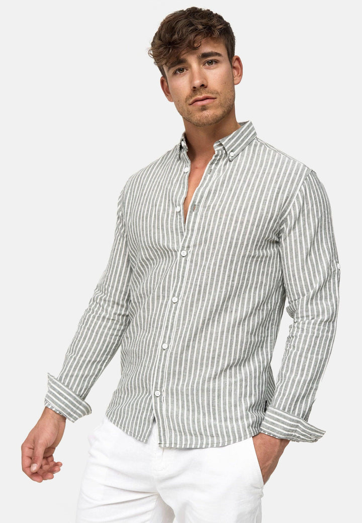 Indicode Herren Brayden Hemd gestreift mit Button-Down-Kragen - INDICODE