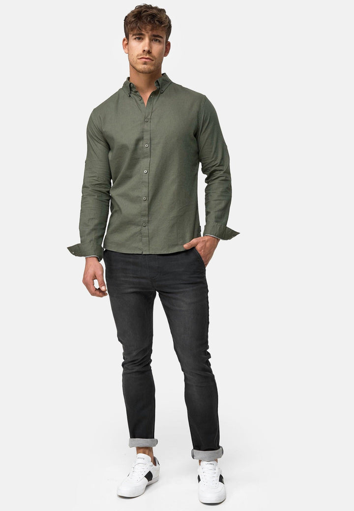 Indicode Herren Brayden Hemd gestreift mit Button-Down-Kragen - INDICODE