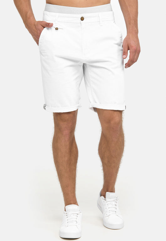 Indicode Men's Cuba Chino Shorts with 5 pockets incl. belt made of 100% cotton