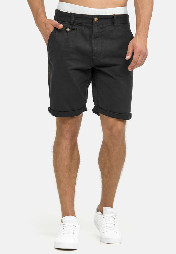 Indicode Men's Cuba Chino Shorts with 5 pockets incl. belt made of 100% cotton