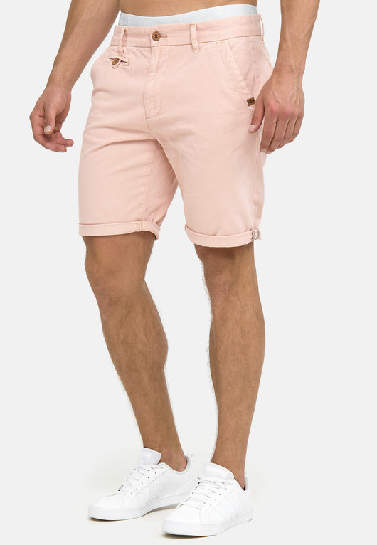 Indicode Men's Cuba Chino Shorts with 5 pockets incl. belt made of 100% cotton