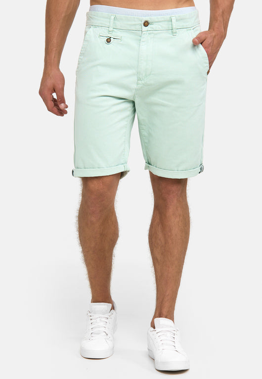 Indicode Men's Cuba Chino Shorts with 5 pockets incl. belt made of 100% cotton