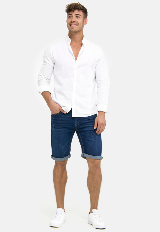 Indicode Men's Caden Jeans Shorts with 5 pockets made of 98% cotton