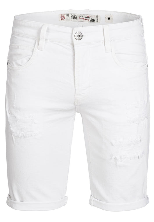 Indicode Men's Caden Jeans Shorts with 5 pockets made of 98% cotton