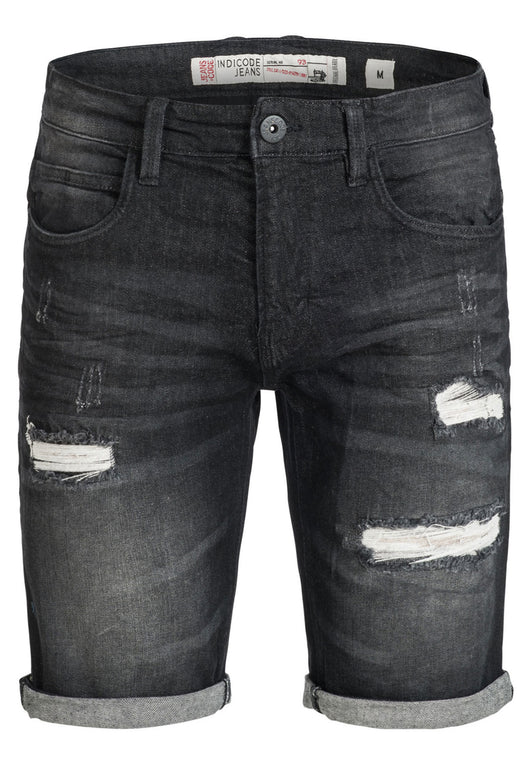 Indicode Men's Caden Jeans Shorts with 5 pockets made of 98% cotton