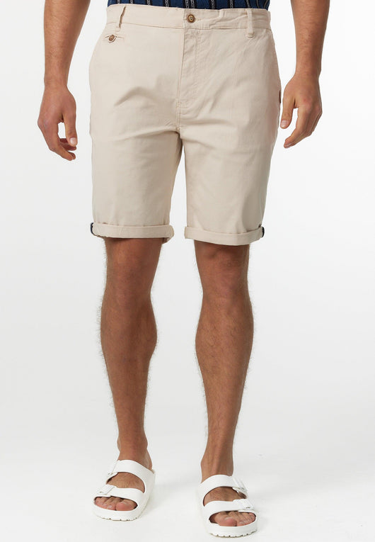 Indicode Herren Creel Chino Shorts mit 5 Taschen inkl. Gürtel aus 98% Baumwolle - INDICODE