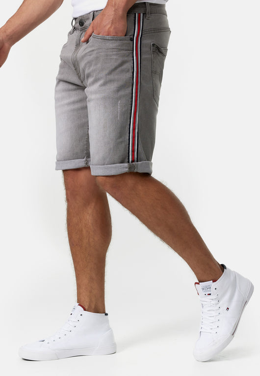 Indicode Men's Fife Jeans Shorts with 5 pockets made of 98% cotton