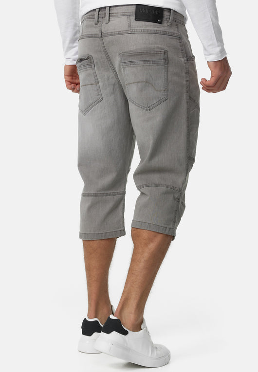 Indicode Men's Fortune 3/4 Jeans Shorts with 5 pockets made of 98% cotton