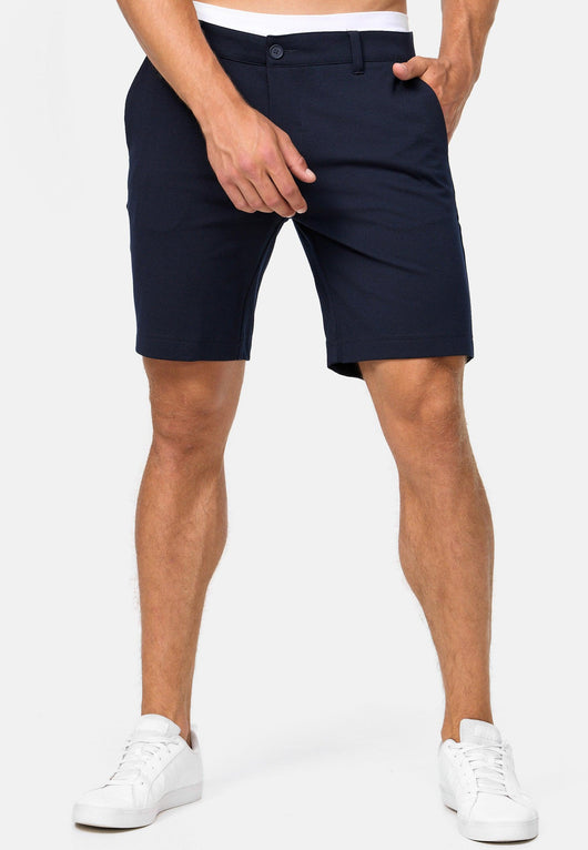 Indicode Herren Aalborg Chino Shorts mit 4 Taschen aus Viscose-Stretch - INDICODE