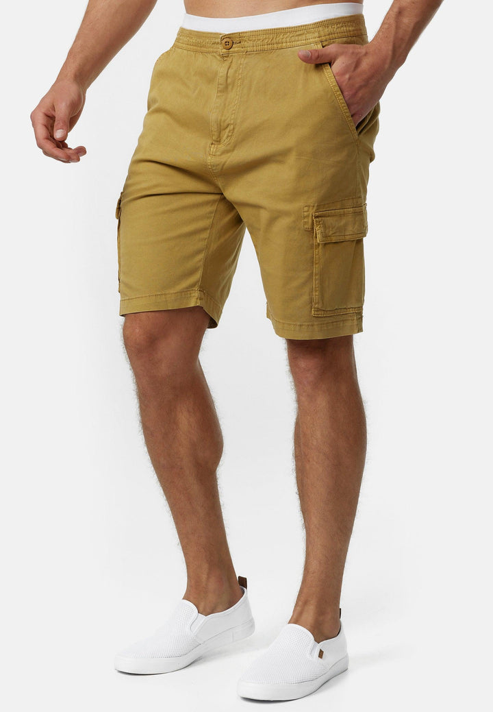 Indicode Herren Kinnaird Chino Cargo Shorts mit 6 Taschen aus 98% Baumwolle - INDICODE