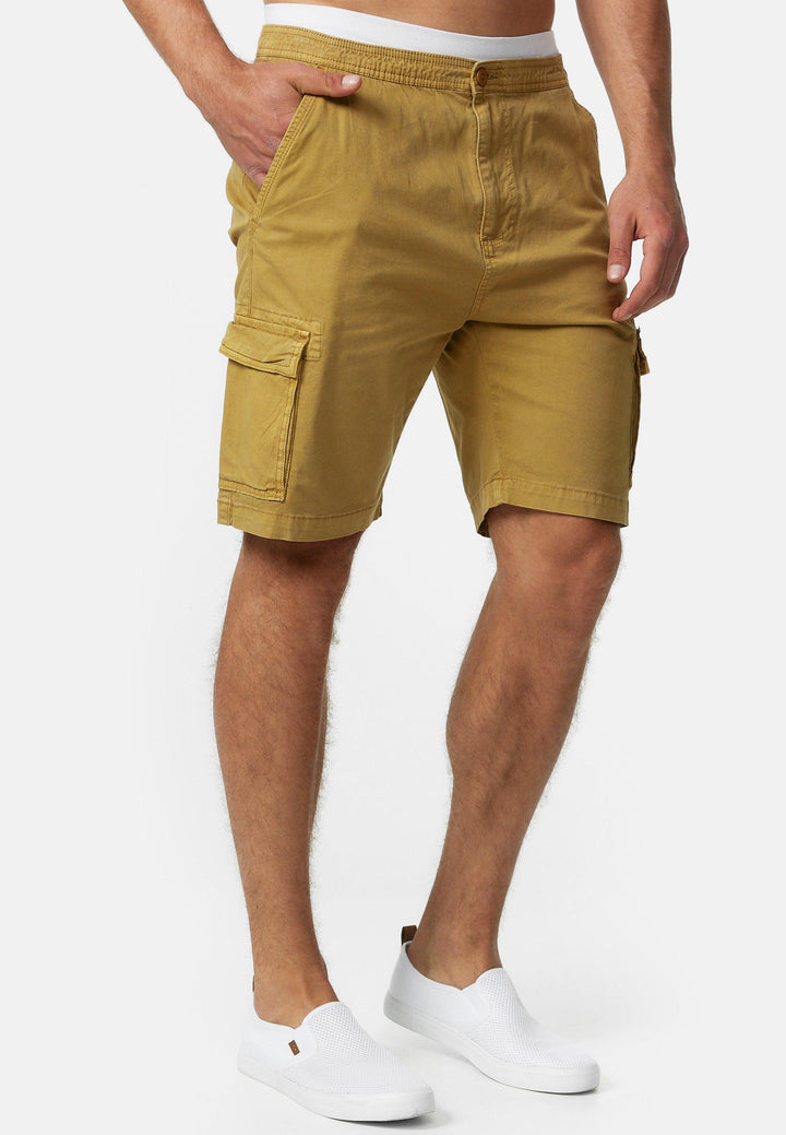 Indicode Herren Kinnaird Chino Cargo Shorts mit 6 Taschen aus 98% Baumwolle - INDICODE