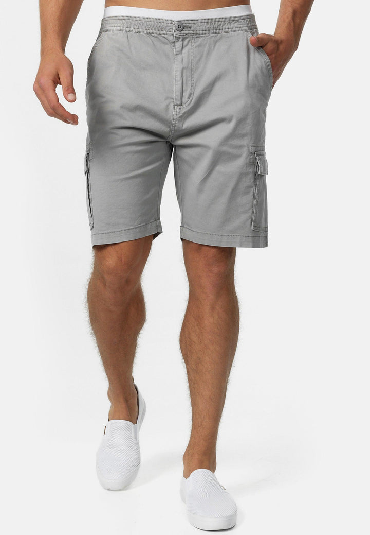 Indicode Herren Kinnaird Chino Cargo Shorts mit 6 Taschen aus 98% Baumwolle - INDICODE