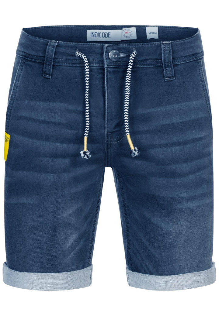 Indicode Herren Azibo Jeans Jogging Shorts mit 4 Taschen - INDICODE