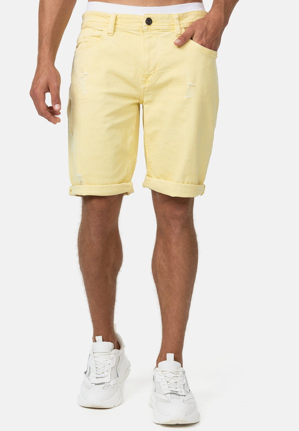 Indicode Men's Page Jeans Shorts with 5 pockets made of 98% cotton