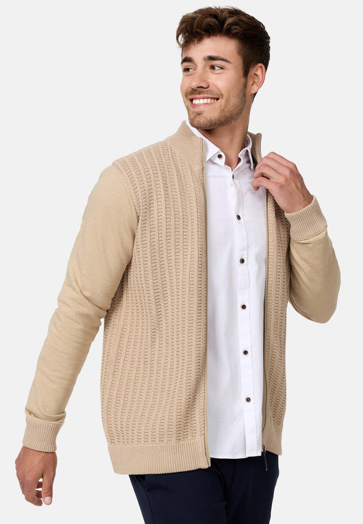 Indicode Herren INCason Strickjacke mit Stehkragen und Reißverschluss - INDICODE