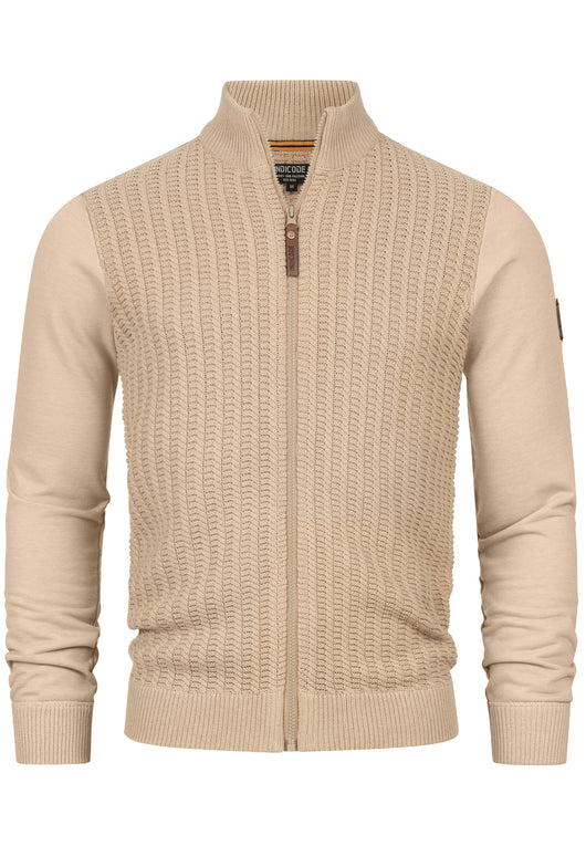 Indicode Herren INCason Strickjacke mit Stehkragen und Reißverschluss