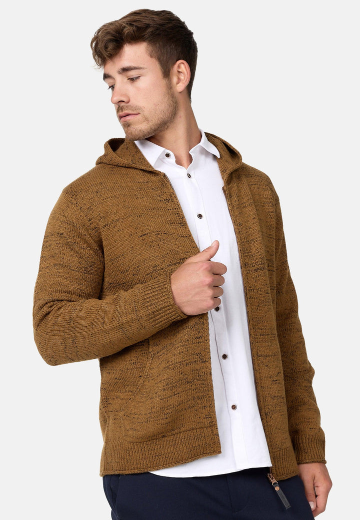 Indicode Herren INGage Strickjacke mit Kapuze | Cardigan mit Reißverschluss - INDICODE