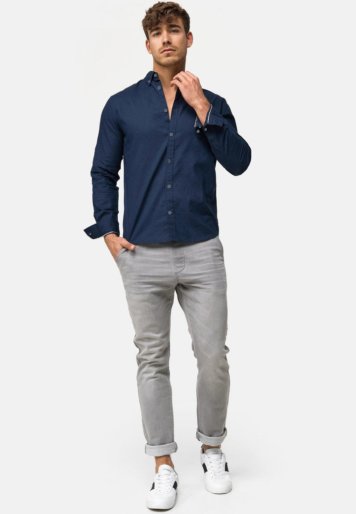 Indicode Herren Brayden Hemd gestreift mit Button-Down-Kragen - INDICODE