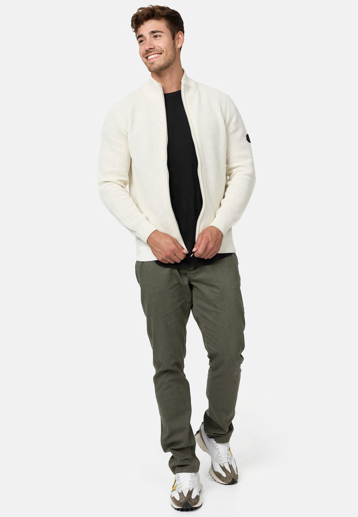Indicode Herren INLayton Fein-Strickjacke mit Stehkragen und Reißverschluss - INDICODE