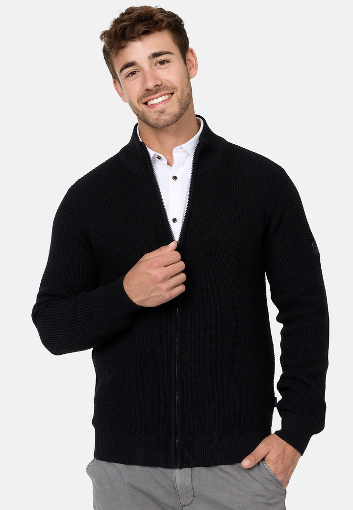 Indicode Herren INLayton Fein-Strickjacke mit Stehkragen und Reißverschluss - INDICODE