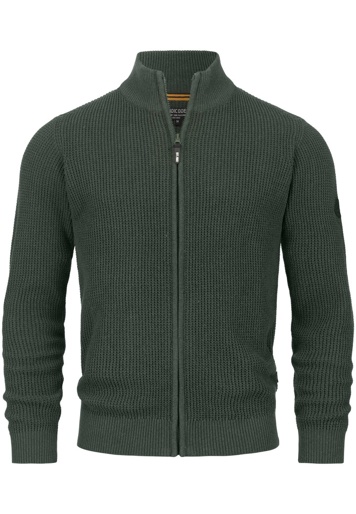 Indicode Herren INLayton Fein-Strickjacke mit Stehkragen und Reißverschluss - INDICODE