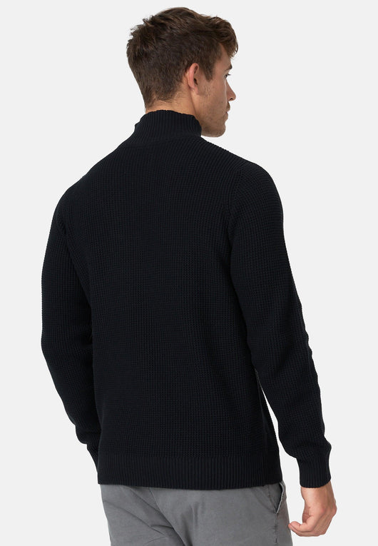 Indicode Herren INYassip Strickpullover mit Stehkragen und Reißverschluß - INDICODE