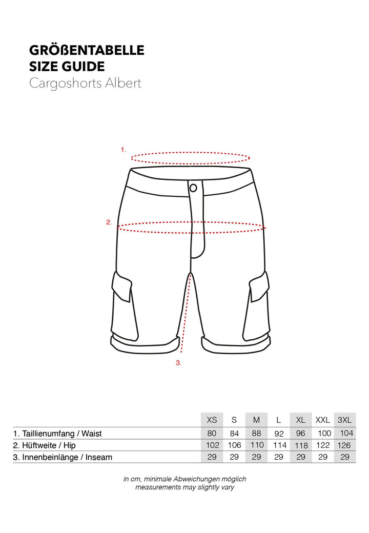 Indicode Herren Albert Cargo Shorts Hawaii mit 6 Taschen aus 100% Baumwolle - INDICODE