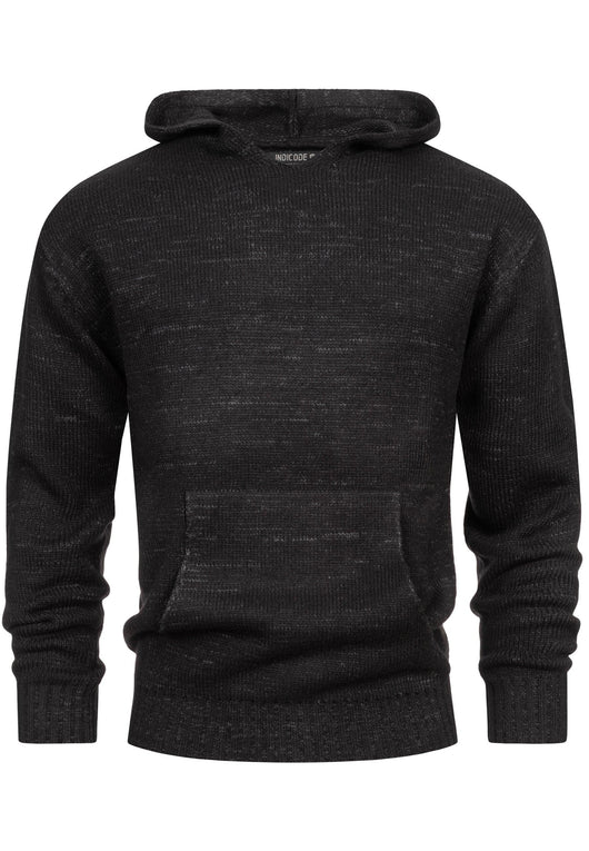 Indicode Herren INLedger Strickpullover mit Kapuze