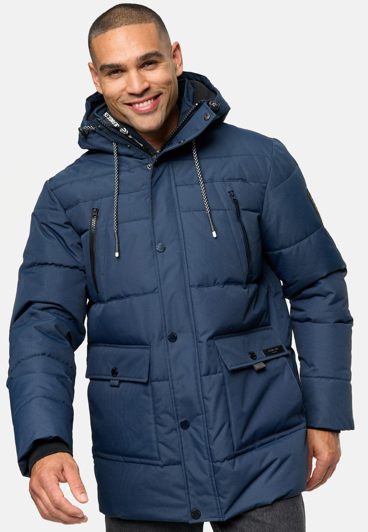 Indicode Herren INWess Steppjacke mit Kapuze - INDICODE
