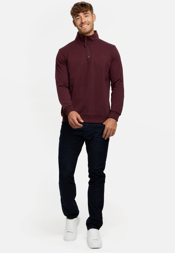 Indicode Herren INBrandt Sweatshirt mit Stehkragen - INDICODE