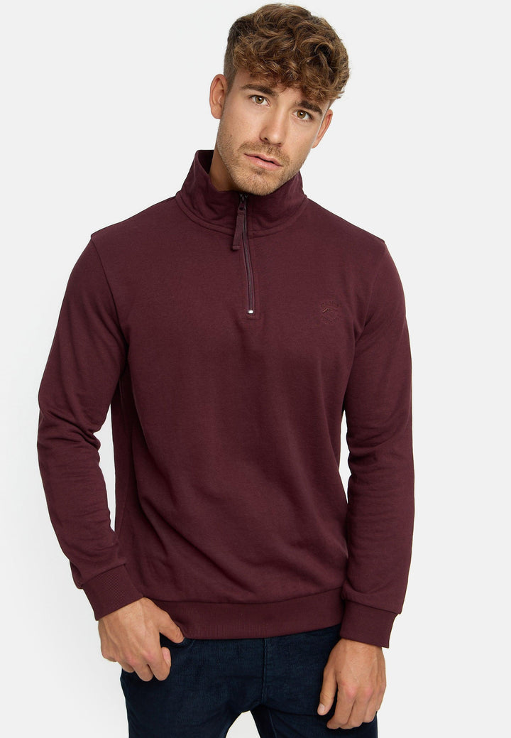 Indicode Herren INBrandt Sweatshirt mit Stehkragen - INDICODE