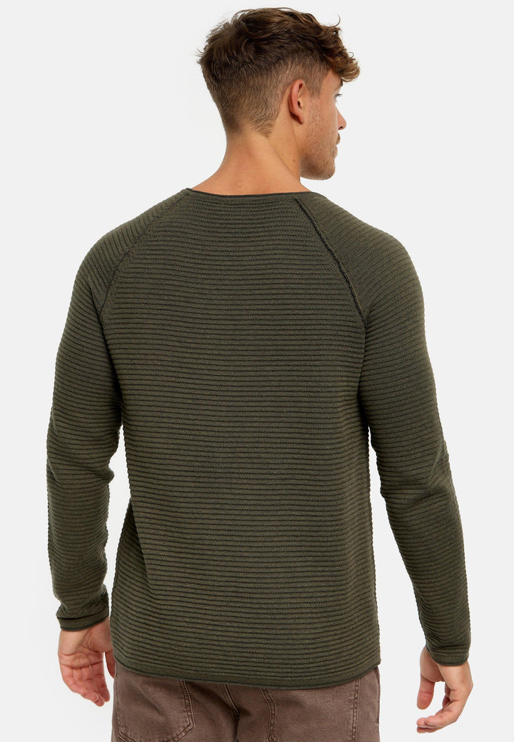 Indicode Herren INCamilo Strickpullover mit Roll Edge & Rundhals-Ausschnitt - INDICODE