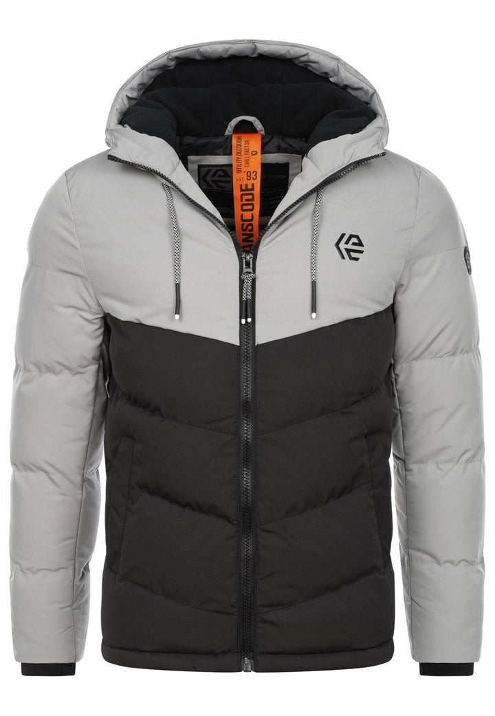 Indicode Herren INAgiotis Winterjacke in Daunenjacken-Optik mit Kapuze - INDICODE