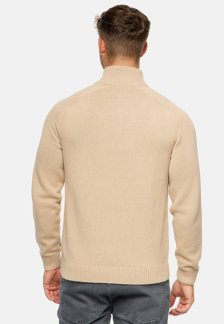 Indicode Herren INIsalu Pullover aus 80% Baumwolle mit Stehkragen - INDICODE