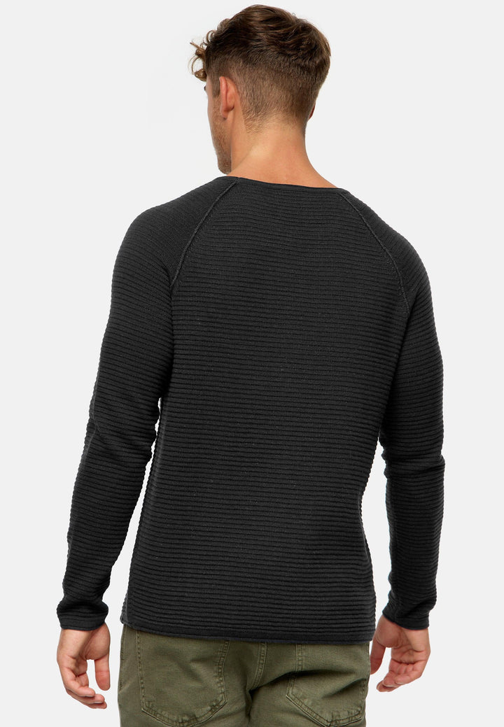 Indicode Herren INCamilo Strickpullover mit Roll Edge & Rundhals-Ausschnitt - INDICODE