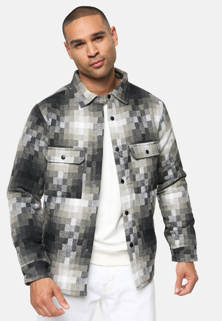 Indicode Herren Spin Langarmhemd Übergangsjacke gefüttert - INDICODE