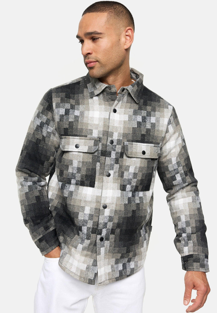 Indicode Herren Spin Langarmhemd Übergangsjacke gefüttert - INDICODE