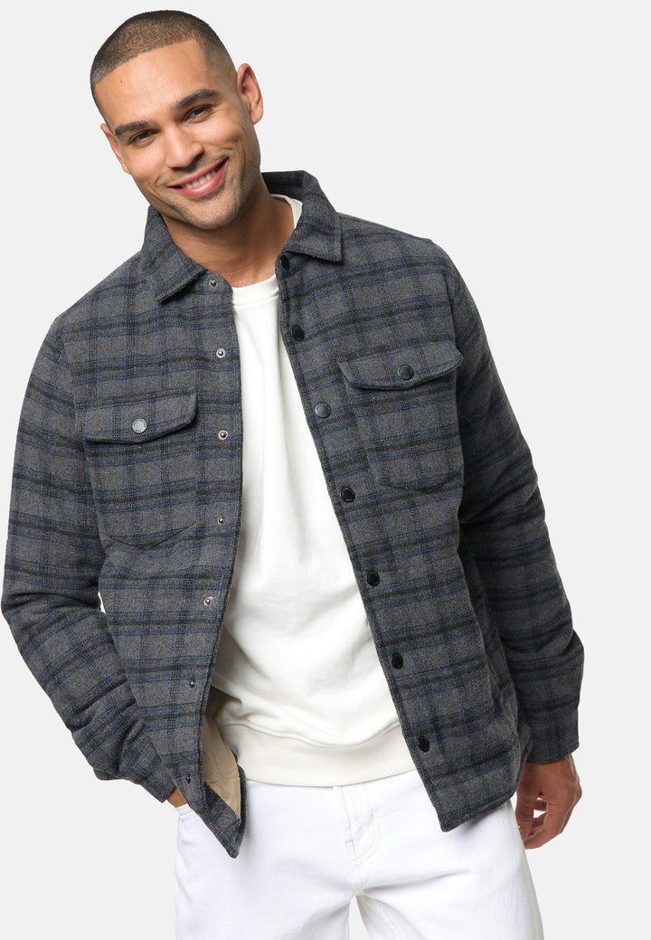 Indicode Herren Spin Langarmhemd Übergangsjacke gefüttert - INDICODE