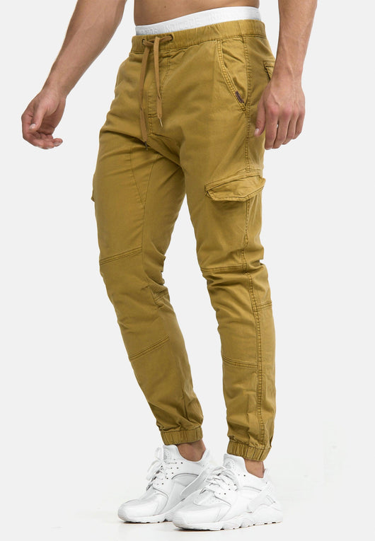 Indicode Herren Levy Cargohose aus Baumwolle mit 6 Taschen