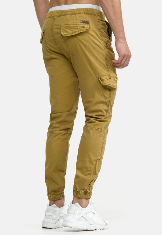 Indicode Herren Levy Cargohose aus Baumwolle mit 6 Taschen