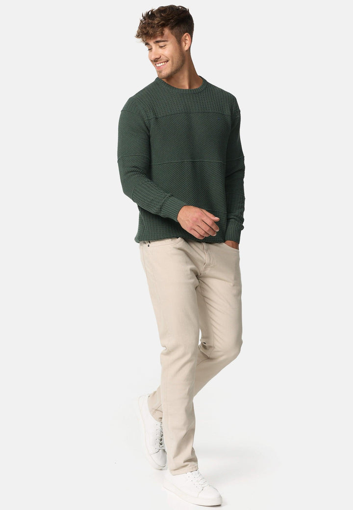 Indicode Herren INJustice Strickpullover mit Rundhals-Ausschnitt - INDICODE