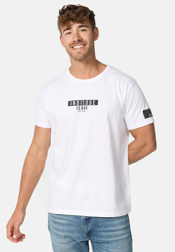 Indicode Herren GOTSVegas T-Shirt mit Rundhals-Ausschnitt aus Baumwolle