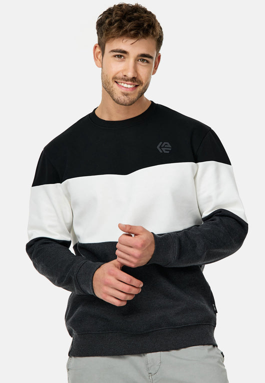 Indicode Herren INFlirts Sweatshirt 3-farbig mit Rundhalsausschnitt