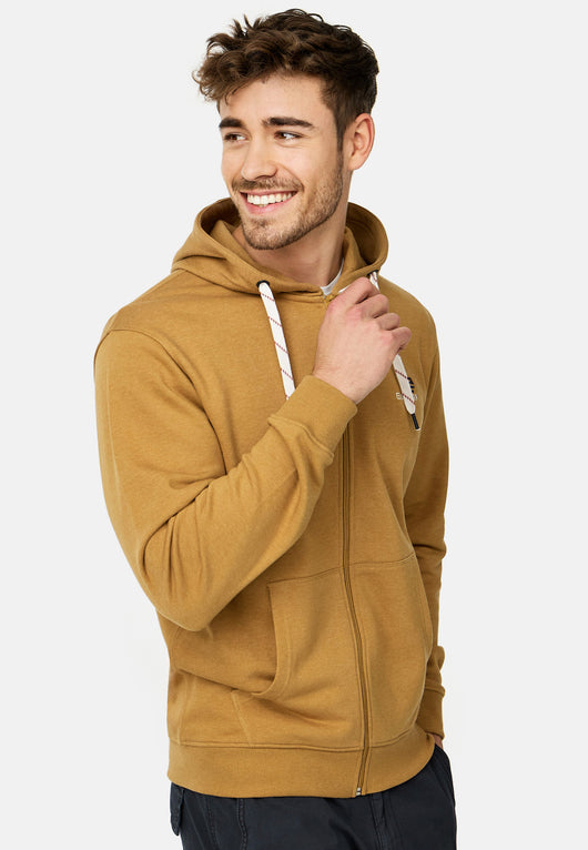 Indicode Herren INHoward Kapuzensweatjacke mit RIPP-Bündchen