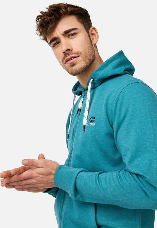 Indicode Herren INHoward Kapuzensweatjacke mit RIPP-Bündchen