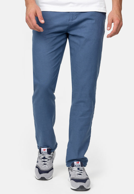 Indicode Men's Bryne Linen & Cotton 4 Pocket Trousers