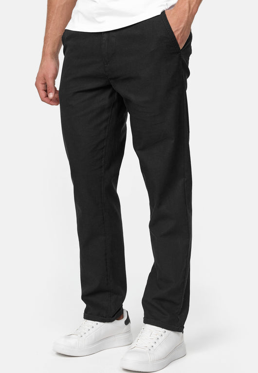 Indicode Men's Bryne Linen & Cotton 4 Pocket Trousers