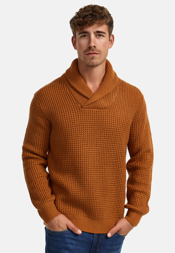 Indicode Herren INBrockly Strickpullover mit Schalkragen